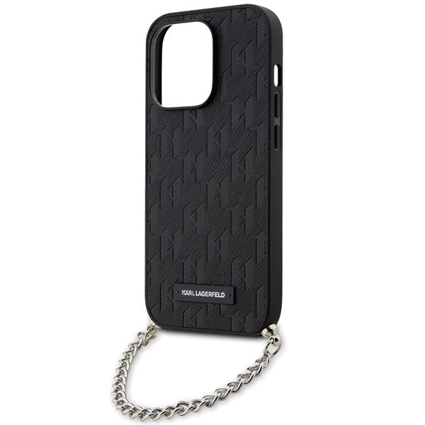 Karl Lagerfeld KLHCP14XSACKLHPK iPhone 14 Pro Max 6.7" black/black hardcase Saffiano Monogram Chain