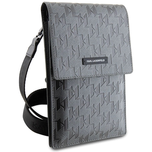 Karl Lagerfeld Handbag KLWBSAMSMG silver/silver Saffiano Mongram Plaque
