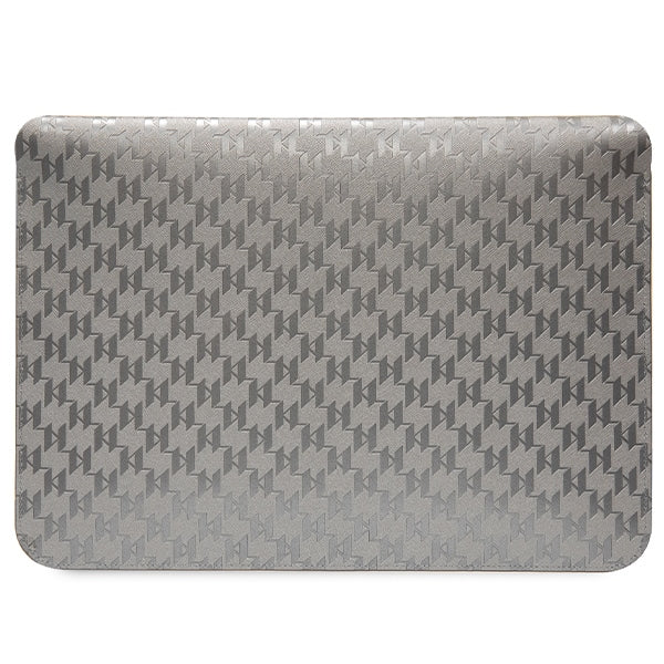 Karl Lagerfeld Saffiano Monogram Ikonik case for a 14" laptop - silver