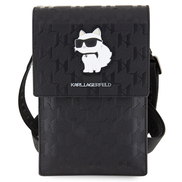 Karl Lagerfeld Case KLWBSAKHPCK Handbag - Black Saffiano Monogram Choupette