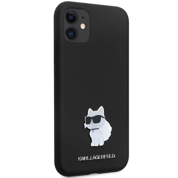 Karl Lagerfeld KLHCN61SMHCNPK case for iPhone 11 / Xr - black Silicone C Metal Pin