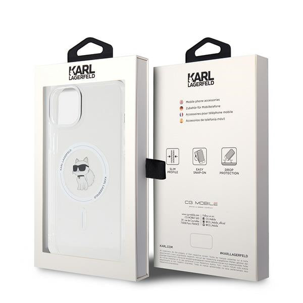Karl Lagerfeld IML Choupette MagSafe case for iPhone 15 Plus - transparent