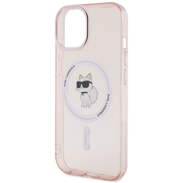 Karl Lagerfeld IML Choupette MagSafe case for iPhone 15 - pink