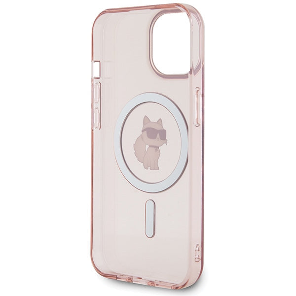 Karl Lagerfeld IML Choupette MagSafe case for iPhone 15 - pink