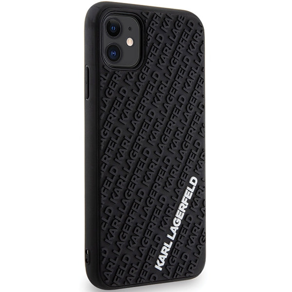 Karl Lagerfeld KLHCN613DMKRLK iPhone 11 / Xr 6.1" black/black hardcase 3D Rubber Multi Logo