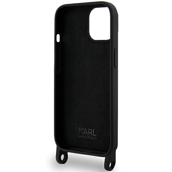 Karl Lagerfeld KLHCP15SSCBSCNK iPhone 15 6.1" hardcase black/black Crossbody Silicone Choupette