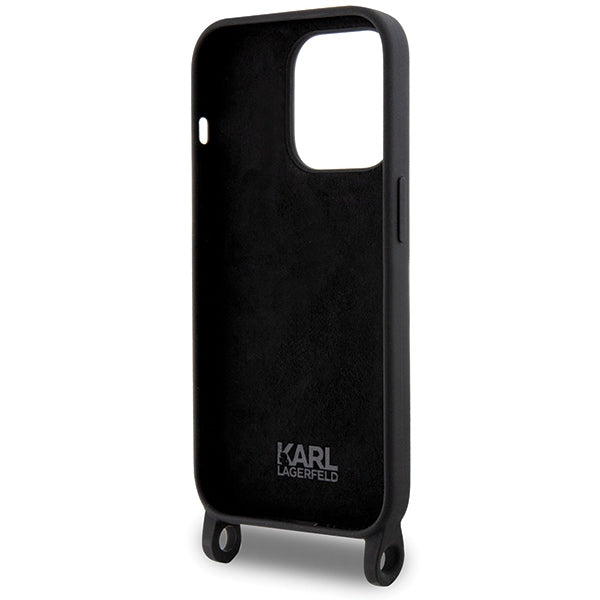 Karl Lagerfeld KLHCP15XSCBSKNK iPhone 15 Pro Max 6.7" hardcase black/black Crossbody Silicone Ikonik