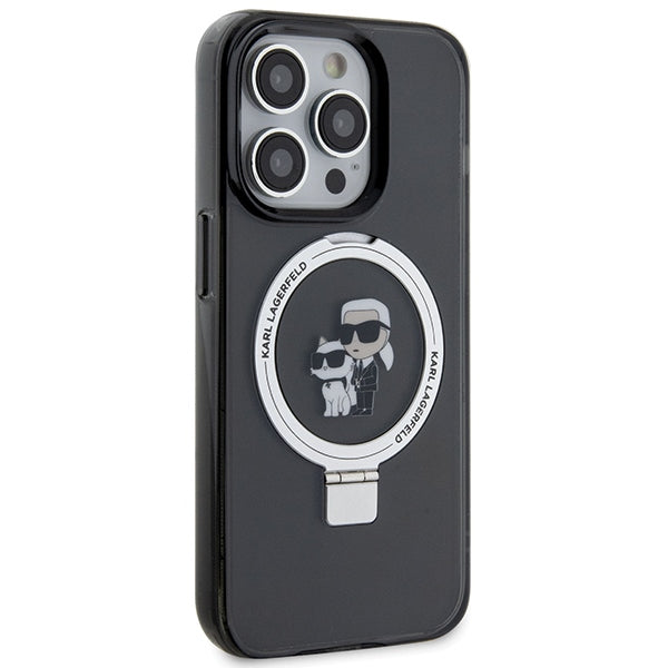 Karl Lagerfeld KLHMP13LHMRSKCK iPhone 13 Pro 6.1" black/black hardcase Ring Stand Karl&Choupette MagSafe