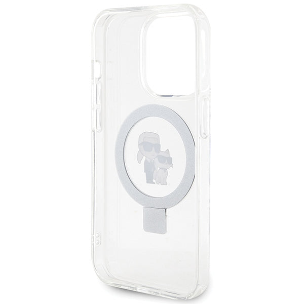 Karl Lagerfeld KLHMP14LHMRSKCH iPhone 14 Pro 6.1" white/white hardcase Ring Stand Karl&Choupette MagSafe