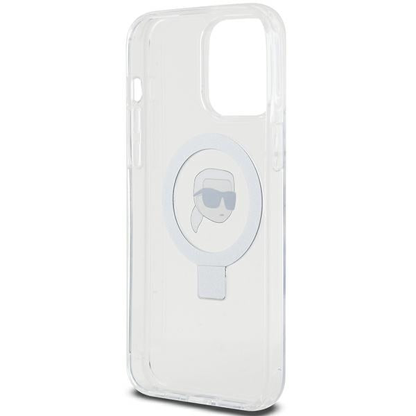 Karl Lagerfeld KLHMP15LHMRSKHH iPhone 15 Pro 6.1" white/white hardcase Ring Stand Karl Head MagSafe