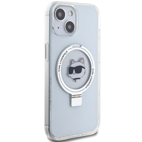 Karl Lagerfeld KLHMP15MHMRSCHH iPhone 15 Plus 6.7" white/white hardcase Ring Stand Choupette Head MagSafe