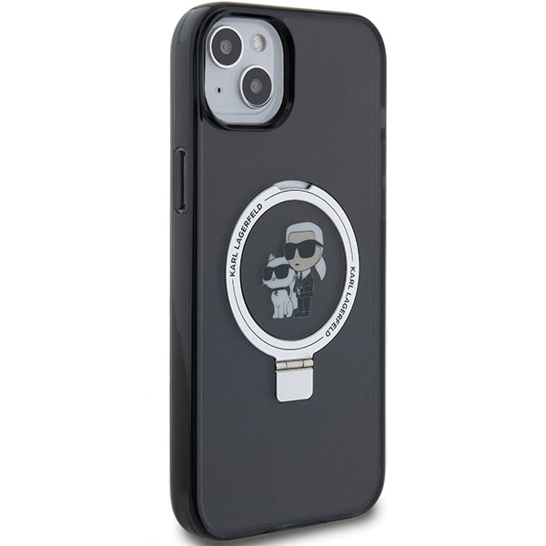 Karl Lagerfeld KLHMP15MHMRSKCK iPhone 15 Plus 6.7"black/black hardcase Ring Stand Karl&amp;Choupette MagSafe