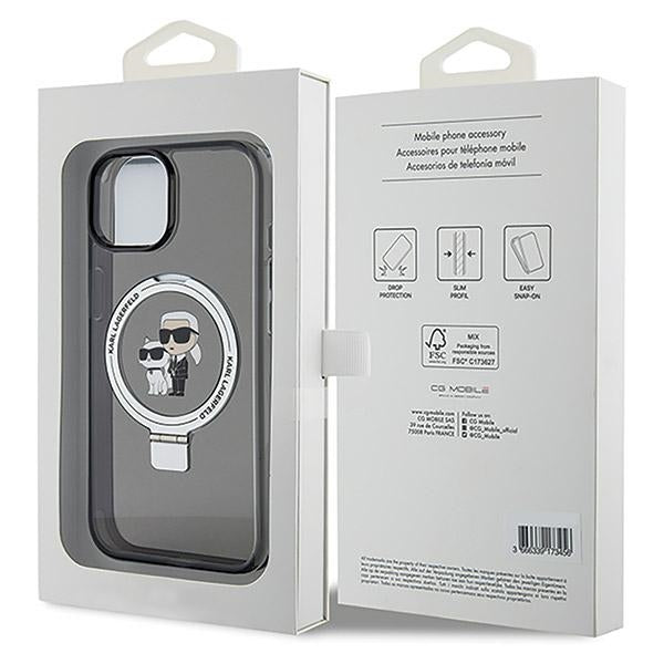 Karl Lagerfeld KLHMP15MHMRSKCK iPhone 15 Plus 6.7"black/black hardcase Ring Stand Karl&Choupette MagSafe