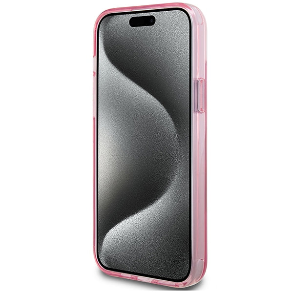 Karl Lagerfeld KLHMP15SHMRSKCP iPhone 15 6.1" pink/pink hardcase Ring Stand Karl&amp;Choupette MagSafe