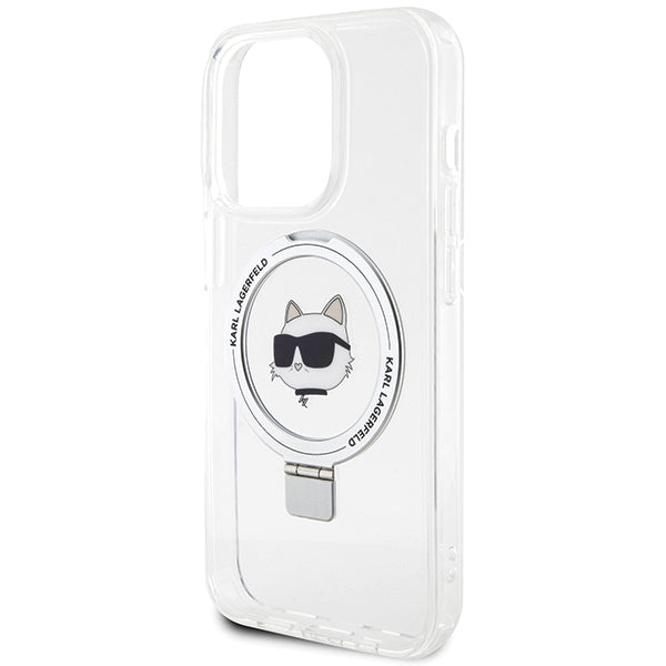 Karl Lagerfeld KLHMP15XHMRSCHH iPhone 15 Pro Max 6.7" white/white hardcase Ring Stand Choupette Head MagSafe