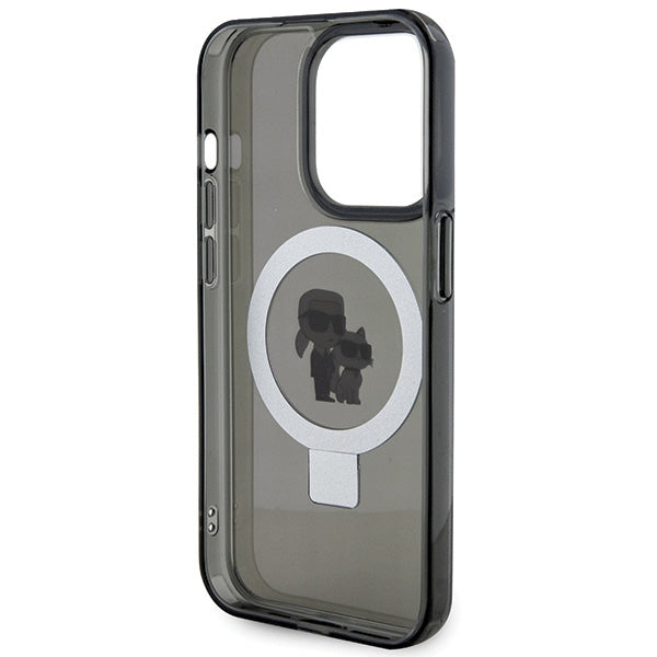 Karl Lagerfeld KLHMP15XHMRSKCK iPhone 15 Pro Max 6.7" black/black hardcase Ring Stand Karl&Choupette MagSafe