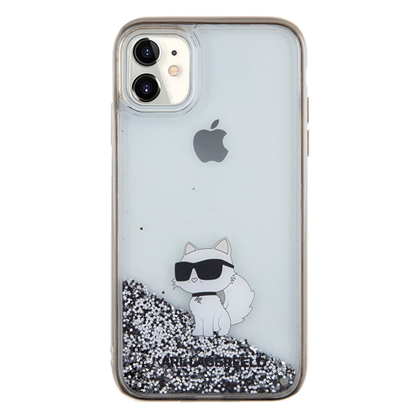 Karl Lagerfeld Liquid Glitter Choupette case for iPhone 11 / Xr - transparent
