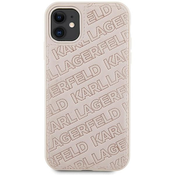 Karl Lagerfeld Quilted K Pattern case for iPhone 11 / Xr - pink