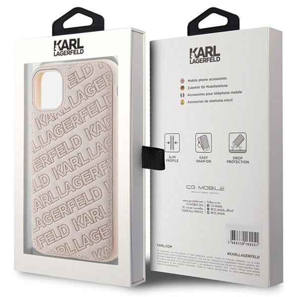 Karl Lagerfeld Quilted K Pattern case for iPhone 11 / Xr - pink
