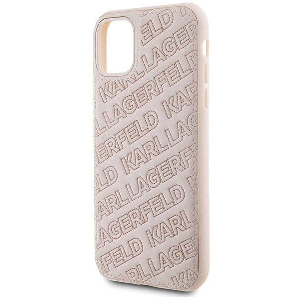 Karl Lagerfeld Quilted K Pattern case for iPhone 11 / Xr - pink