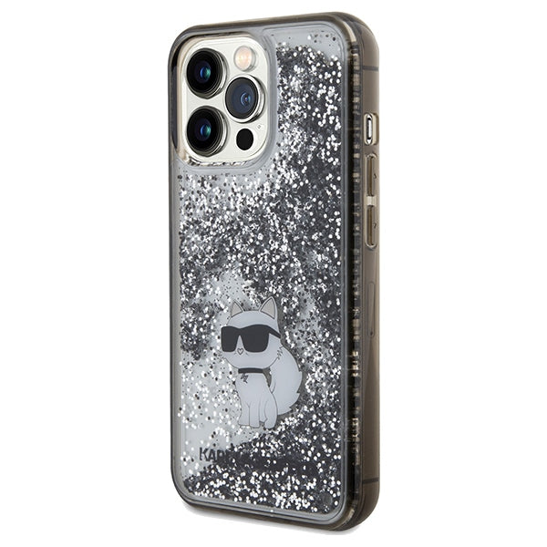 Karl Lagerfeld Liquid Glitter Choupette case for iPhone 13 Pro Max - transparent