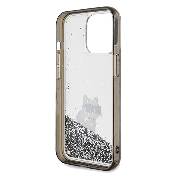 Karl Lagerfeld Liquid Glitter Choupette case for iPhone 13 Pro Max - transparent