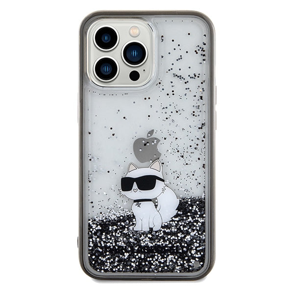 Karl Lagerfeld Liquid Glitter Choupette case for iPhone 13 Pro Max - transparent