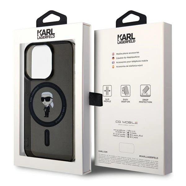 Karl Lagerfeld KLHMP14LHFCKNOK iPhone 14 Pro 6.1" black/black hardcase IML Ikonik MagSafe