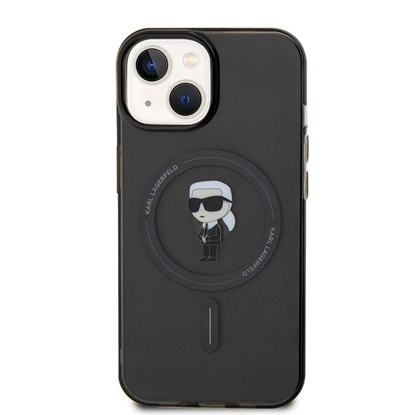 Karl Lagerfeld KLHMP14SHFCKNOK iPhone 14 / 15 / 13 6.1" black/black hardcase IML Ikonik MagSafe
