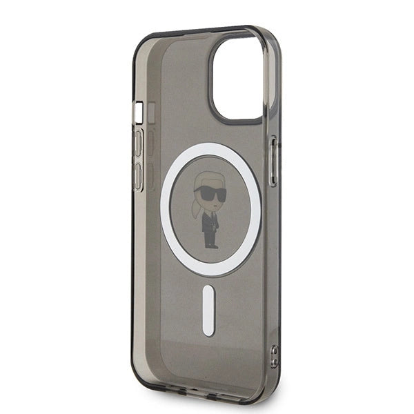 Karl Lagerfeld KLHMP14SHFCKNOK iPhone 14 / 15 / 13 6.1" black/black hardcase IML Ikonik MagSafe