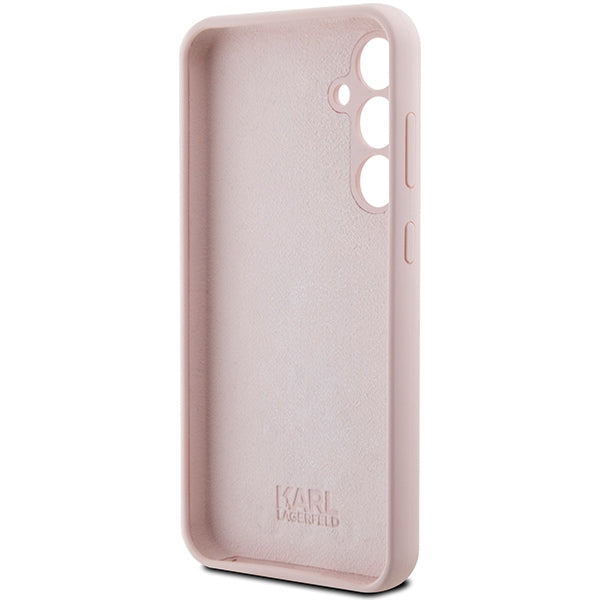Karl Lagerfeld Silicone Choupette Metal Pin case for Samsung Galaxy S23 FE - pink