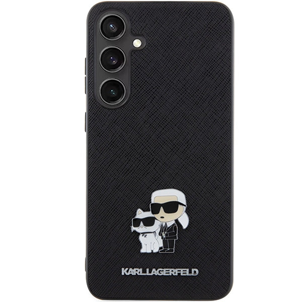 Karl Lagerfeld KLHCS24MPSAKCMPK S24+ S926 hardcase black/black Saffiano Karl &amp; Choupette Metal Pin