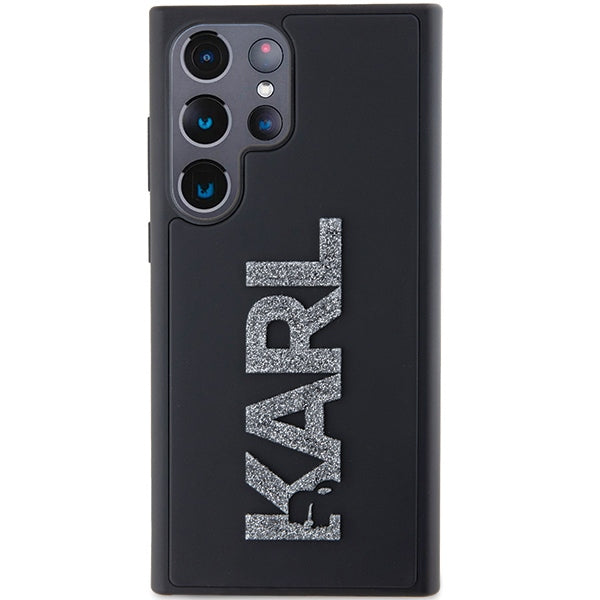 Karl Lagerfeld 3D Rubber Glitter Logo case for Samsung Galaxy S23 Ultra - black