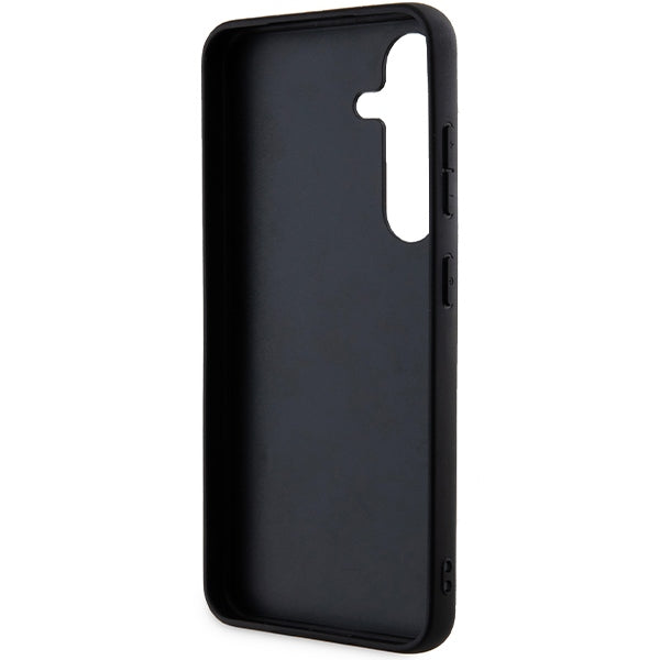 Karl Lagerfeld Fixed Glitter Ikonik Logo Metal Pin case for Samsung Galaxy S24+ - black