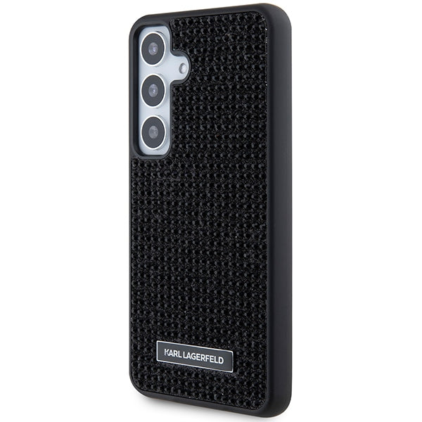 Karl Lagerfeld Rhinestone Metal Logo case for Samsung Galaxy S24+ - black