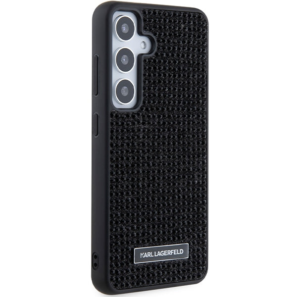 Karl Lagerfeld Rhinestone Metal Logo case for Samsung Galaxy S24+ - black