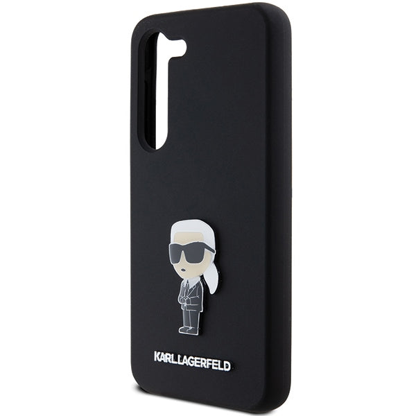 Karl Lagerfeld Silicone Ikonik Metal Pin case for Samsung Galaxy S23+ - black