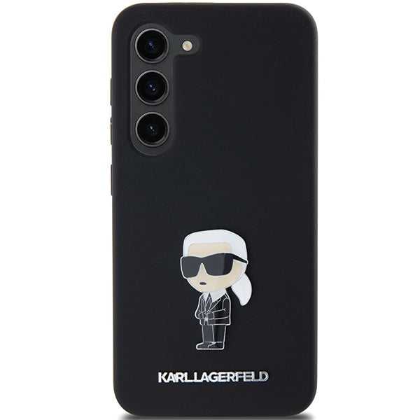 Karl Lagerfeld Silicone Ikonik Metal Pin case for Samsung Galaxy S23 - black