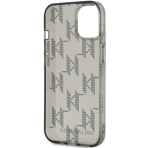 Karl Lagerfeld IML Mono KL Pattern &amp; Cord case for iPhone 15 / 14 / 13 - black