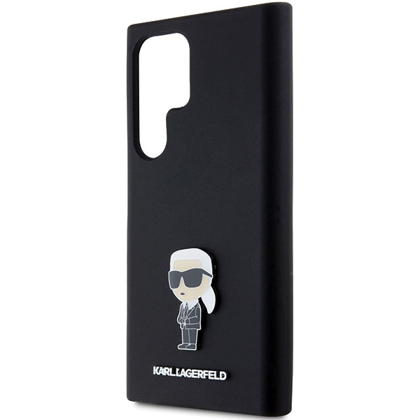 Karl Lagerfeld Silicone Ikonik Metal Pin case for Samsung Galaxy S24 Ultra - black