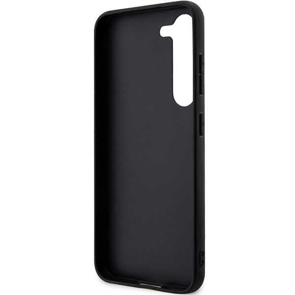 Karl Lagerfeld Saffiano Mono Metal Logo case for Samsung Galaxy S24+ - black