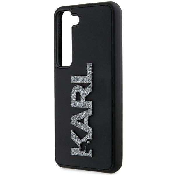 Karl Lagerfeld 3D Rubber Glitter Logo case for Samsung Galaxy S24 - black