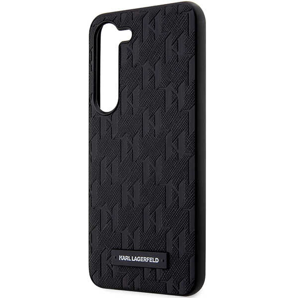 Karl Lagerfeld Saffiano Mono Metal Logo case for Samsung Galaxy S24 - black