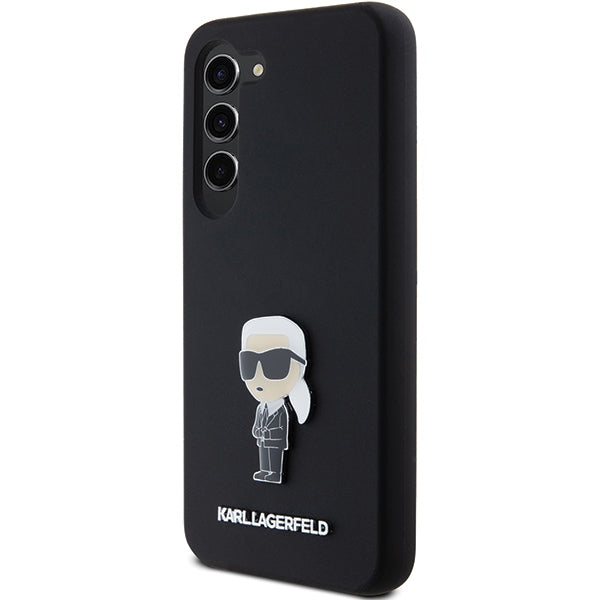 Karl Lagerfeld Silicone Ikonik Metal Pin case for Samsung Galaxy S24 - black