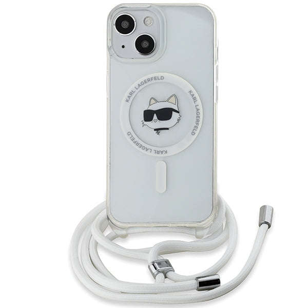 Karl Lagerfeld IML Choupette Head &amp; Cord MagSafe case for iPhone 13 / 14 / 15 - transparent