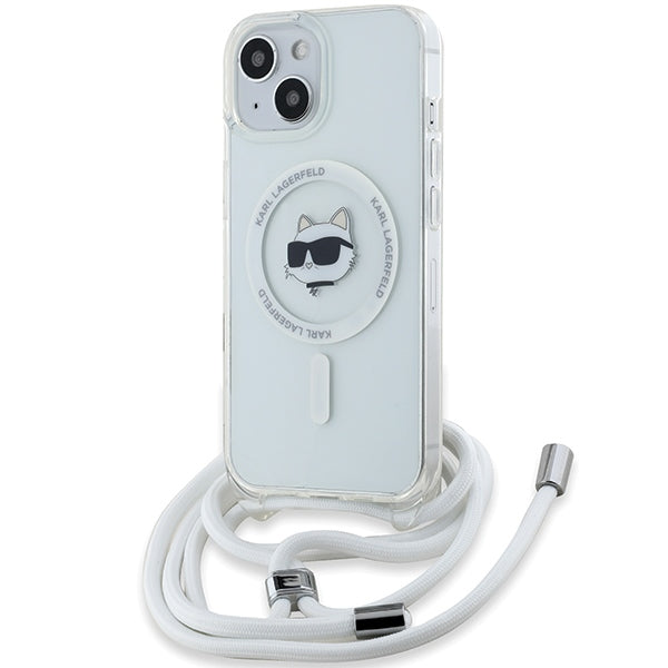 Karl Lagerfeld IML Choupette Head &amp; Cord MagSafe case for iPhone 13 / 14 / 15 - transparent