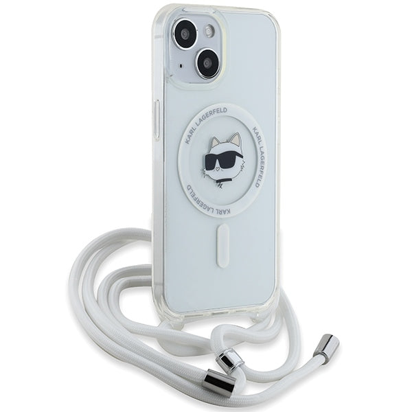Karl Lagerfeld IML Choupette Head &amp; Cord MagSafe case for iPhone 14 / 13 / 15 - transparent