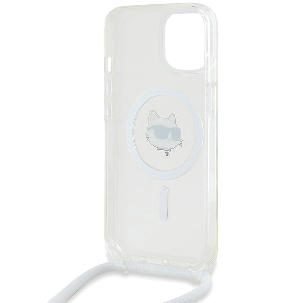 Karl Lagerfeld IML Choupette Head &amp; Cord MagSafe case for iPhone 14 / 13 / 15 - transparent