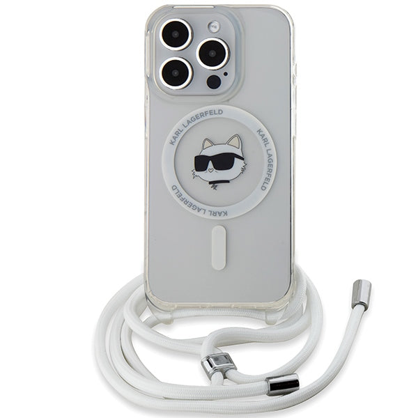Karl Lagerfeld IML Choupette Head &amp; Cord MagSafe case for iPhone 14 Pro Max - transparent