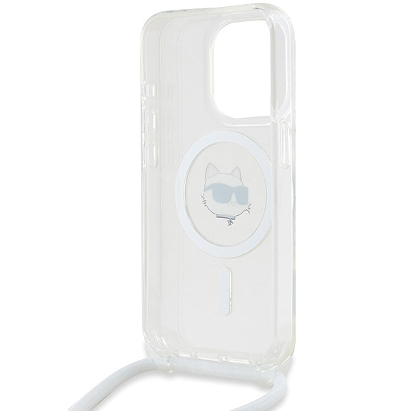 Karl Lagerfeld IML Choupette Head &amp; Cord MagSafe case for iPhone 14 Pro Max - transparent
